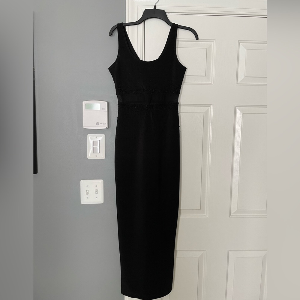 Black Adrianna Pappell evening gown, petite size 6